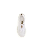 Burberry White Calf Leather Bos Taurus Athletic Sneakers