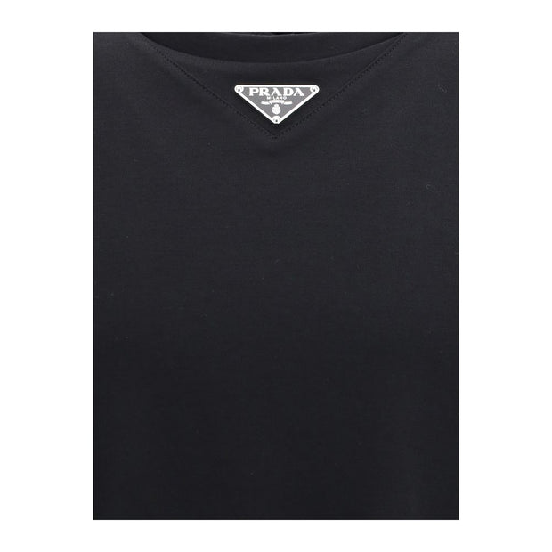 Prada Black Cotton T-Shirt