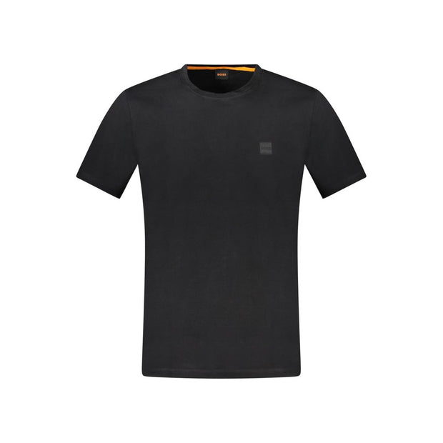 Hugo Boss Black Cotton Men T-Shirt