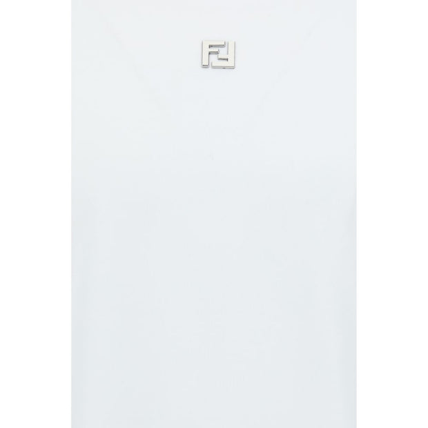 Fendi White Cotton T-Shirt