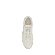Prada White Calf Leather Bos Taurus Low Top Sneakers