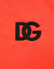 Dolce & Gabbana Neon Orange Polyester Crew Neck Men T-shirt