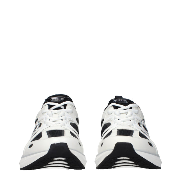Valentino Garavani White Fabric Athletic Sneakers
