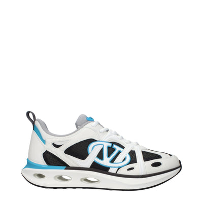 Valentino Garavani White Fabric Athletic Sneakers