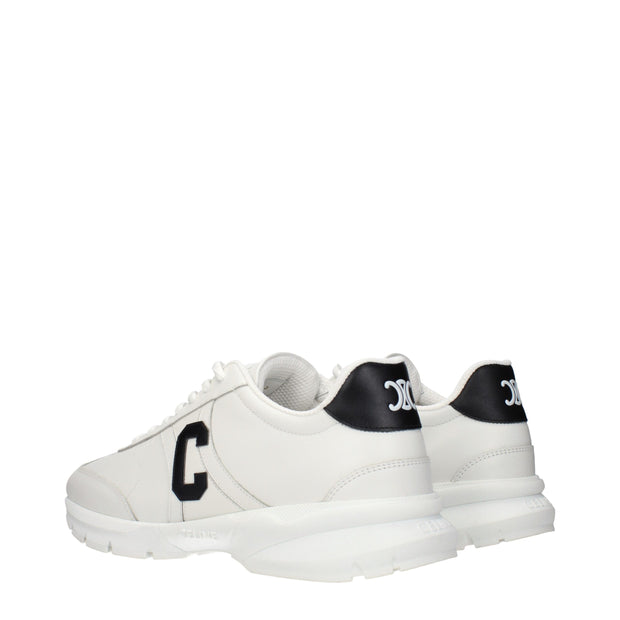 Celine White Leather Athletic Sneakers
