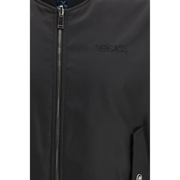 Versace Black Polyamide Bomber