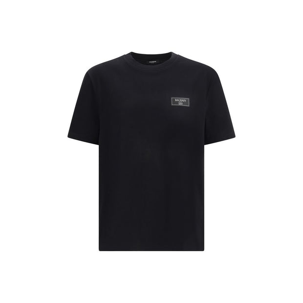 Balmain Black Cotton T-Shirt