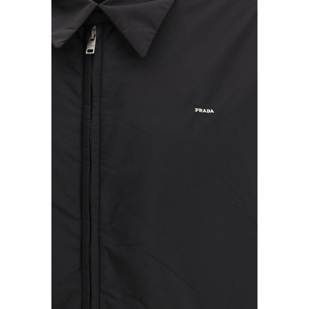 Prada Black Recycled Polyamide Full-Length Jacket