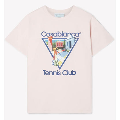 Casablanca Pink Cotton T-Shirt - Le schmidt