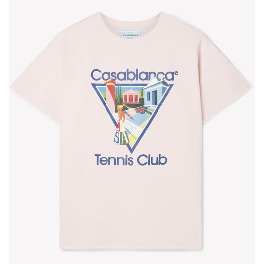 Casablanca Pink Cotton T-Shirt - Le schmidt