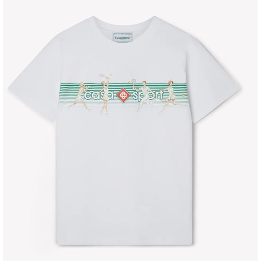 Casablanca White Cotton T-Shirt - Le schmidt
