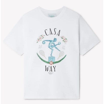 Casablanca White Cotton T-Shirt - Le schmidt