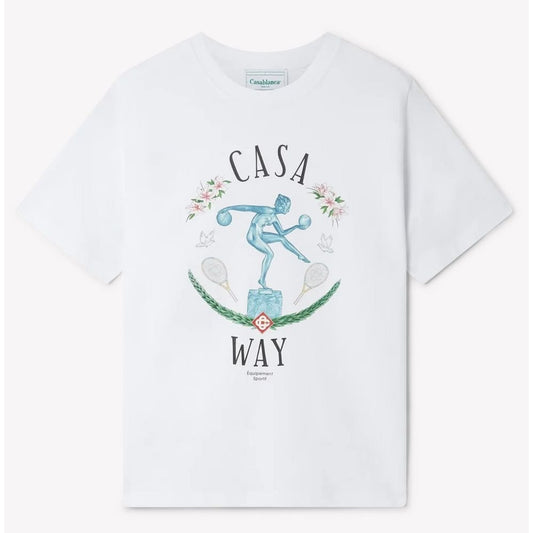 Casablanca White Cotton T-Shirt - Le schmidt