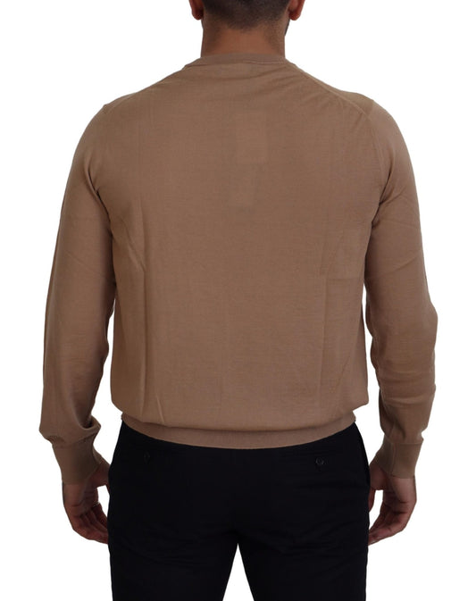 Dolce & Gabbana Beige Cashmere Crown Logo Pullover Sweater - Le schmidt