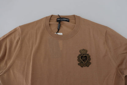 Dolce & Gabbana Beige Cashmere Crown Logo Pullover Sweater - Le schmidt