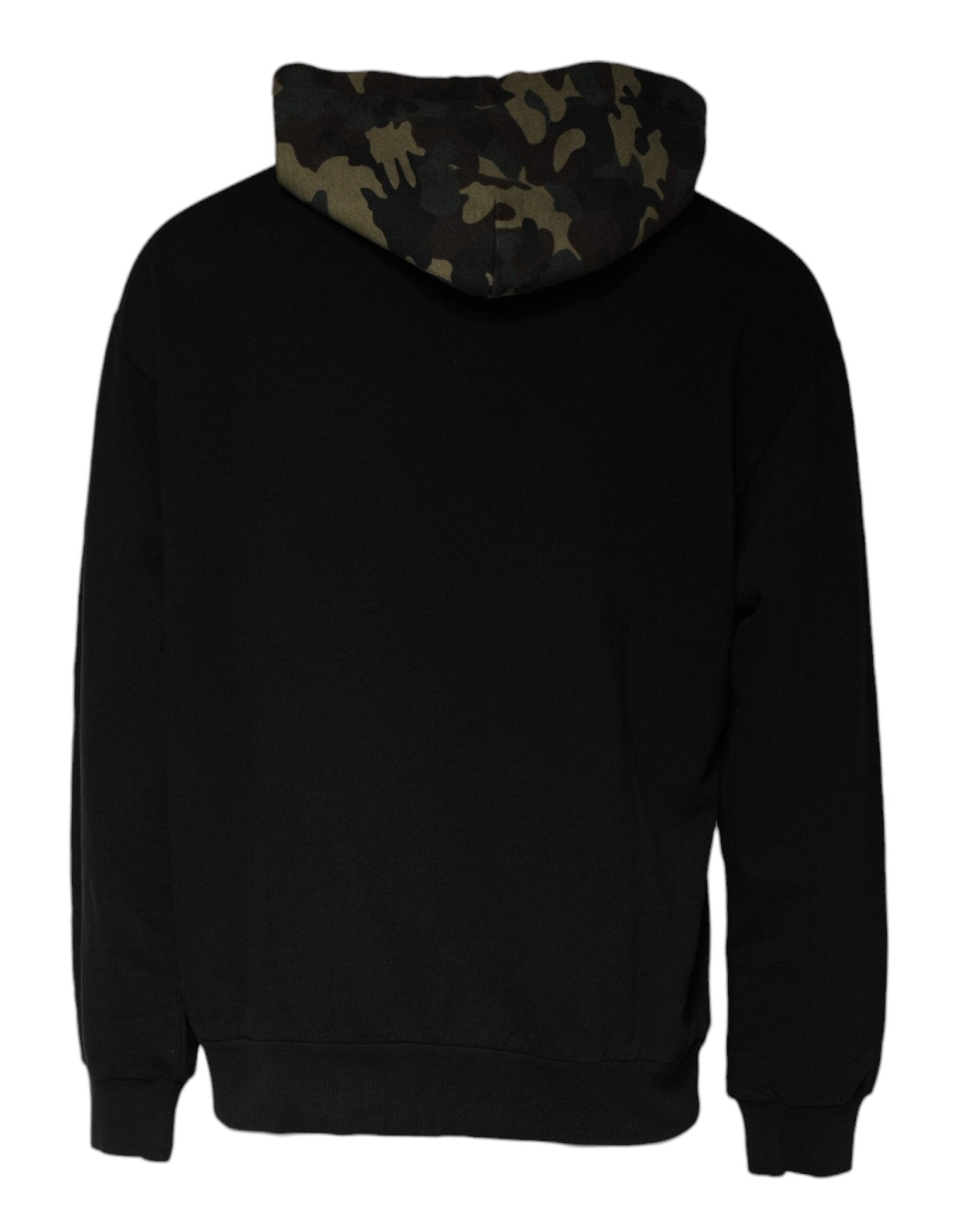 Dolce & Gabbana Black Camouflage Hooded Sweatshirt Sweater - Le schmidt