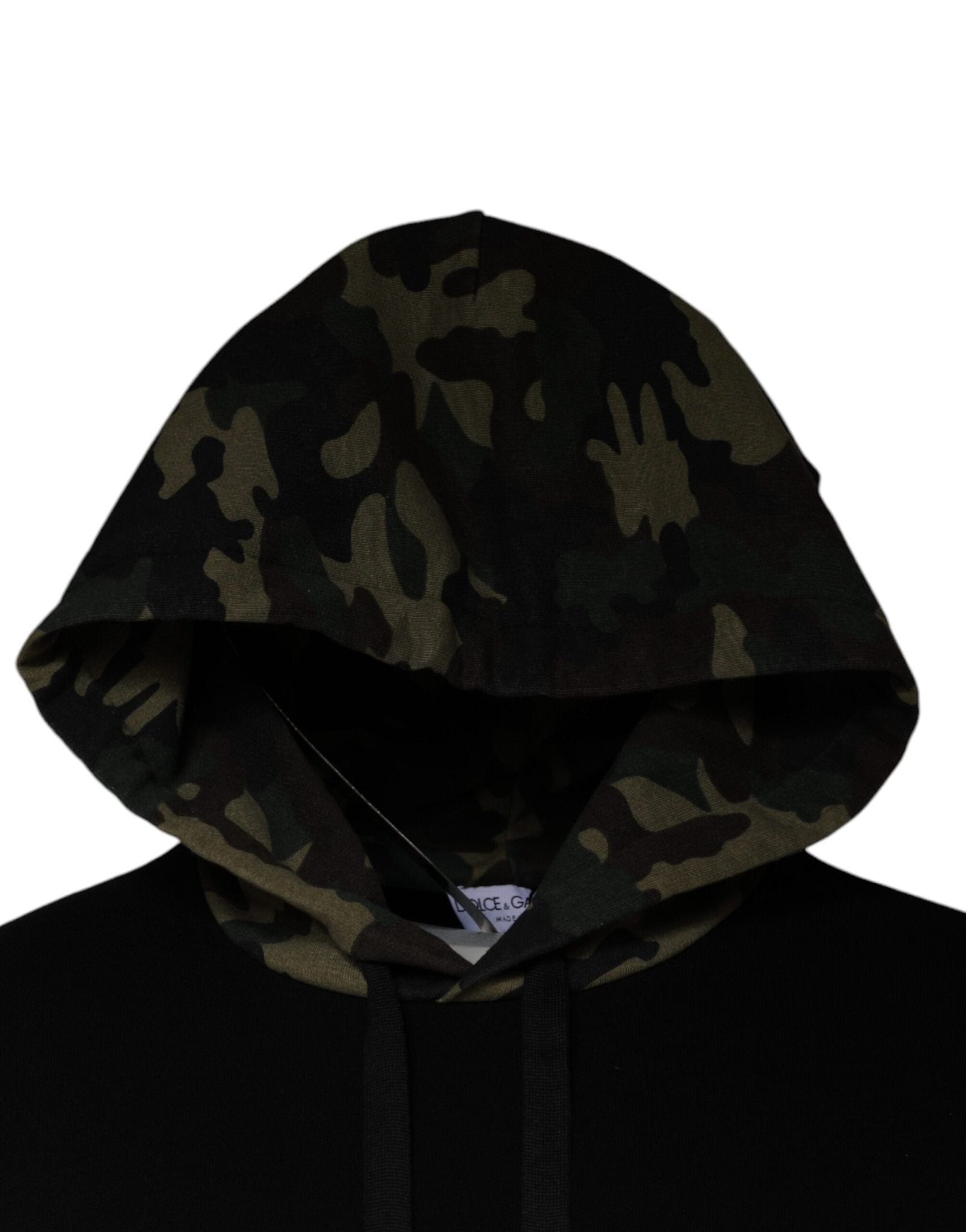 Dolce & Gabbana Black Camouflage Hooded Sweatshirt Sweater - Le schmidt