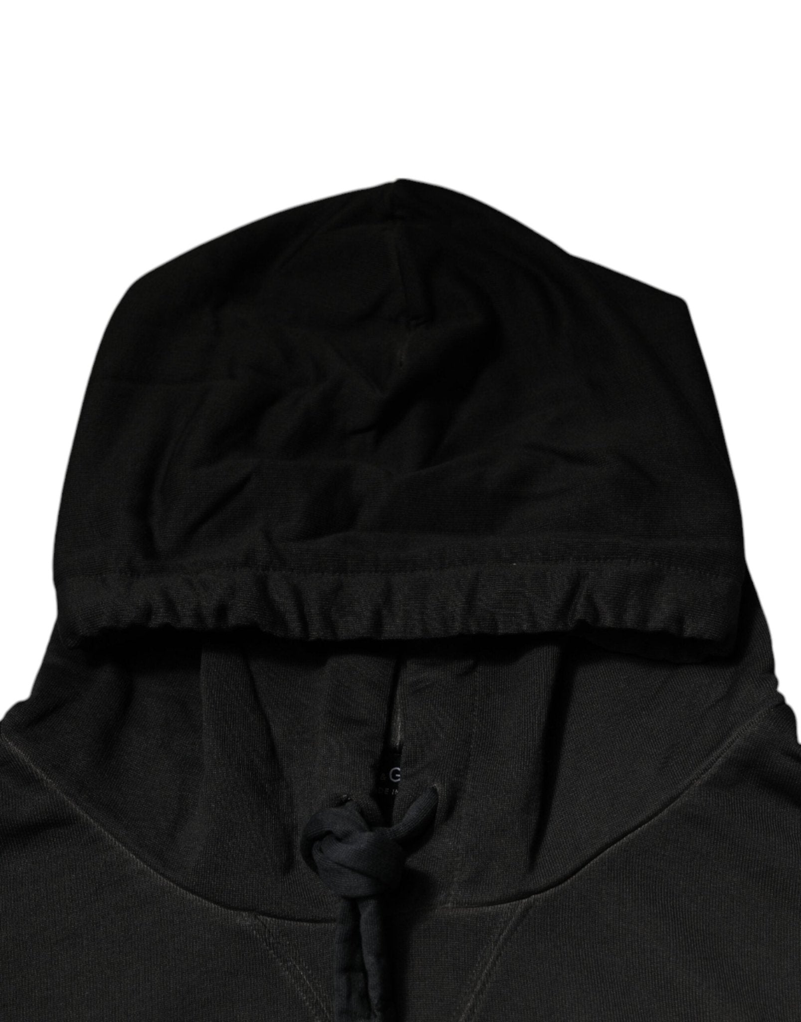 Dolce & Gabbana Black Cotton Hooded DG Shield Pullover Sweater - Le schmidt