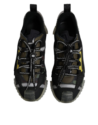 Dolce & Gabbana Black Green Camo NS1 Low Top Sneakers Shoes - Le schmidt