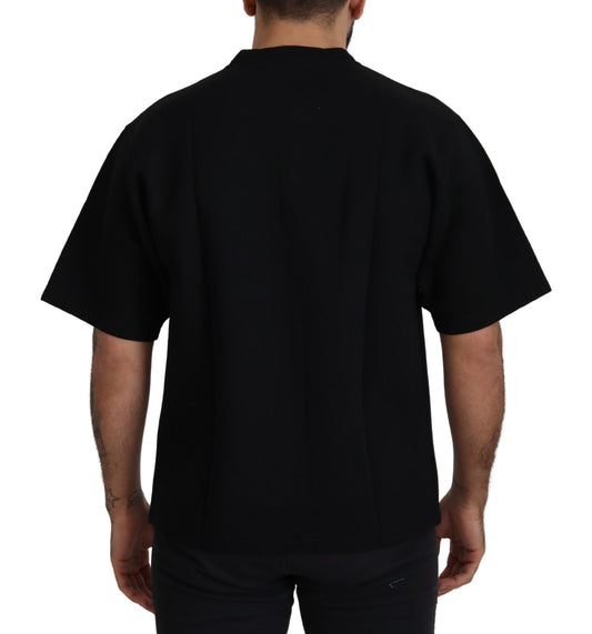 Dolce & Gabbana Black Logo Cotton Crewneck T-shirt - Le schmidt