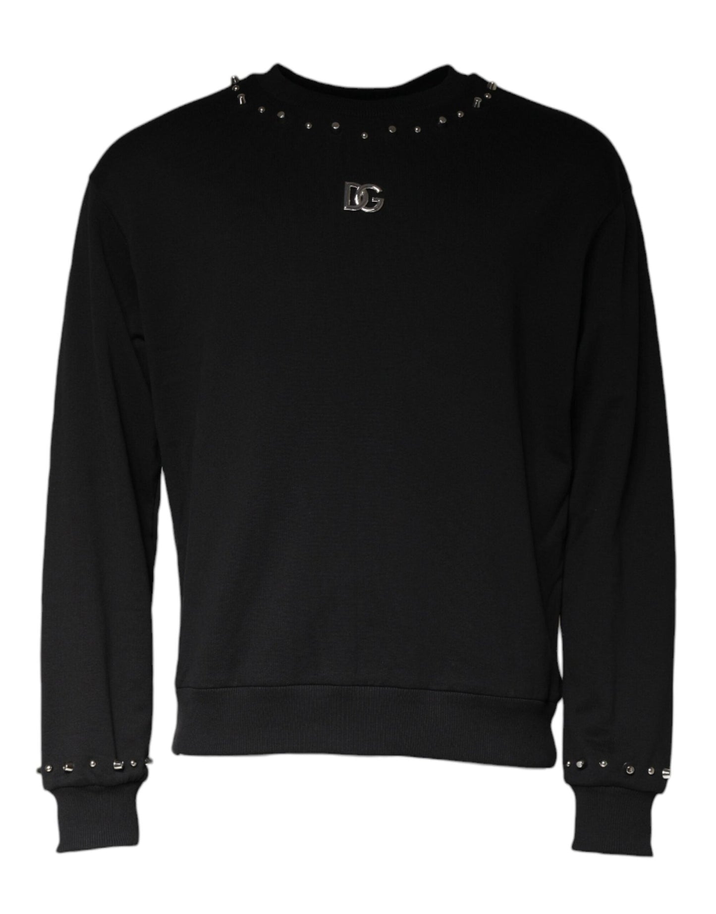 Dolce & Gabbana Black Logo Stud Pullover Sweatshirt Sweater - Le schmidt