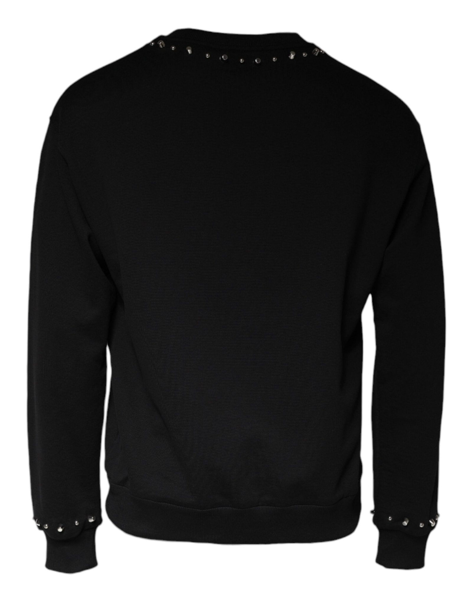 Dolce & Gabbana Black Logo Stud Pullover Sweatshirt Sweater - Le schmidt