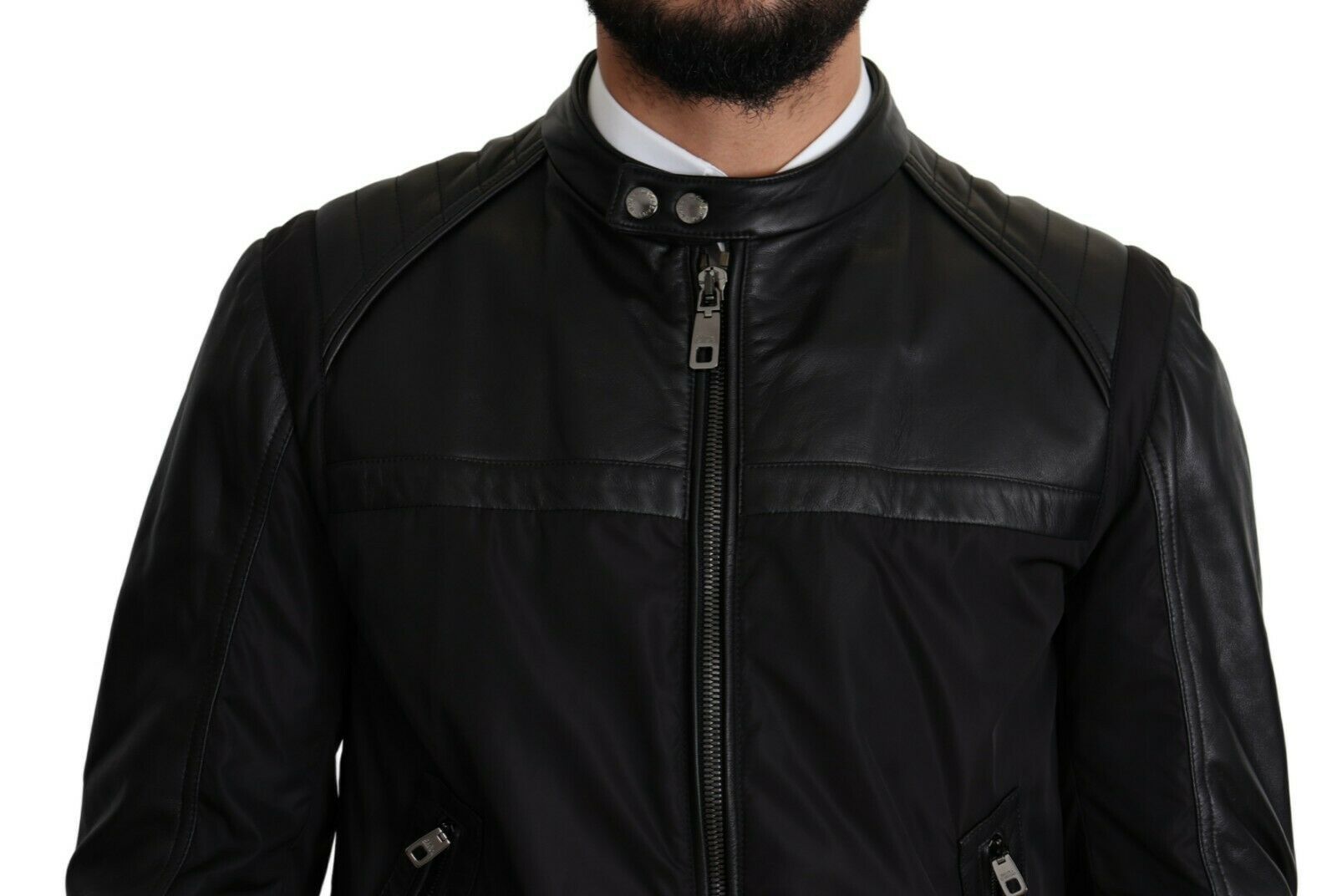 Dolce & Gabbana Black Nylon Full Zip Men Bomber Coat Jacket - Le schmidt
