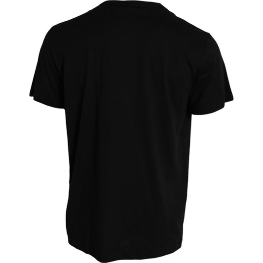 Dolce & Gabbana Black Silver Chain Short Sleeve T-shirt - Le schmidt
