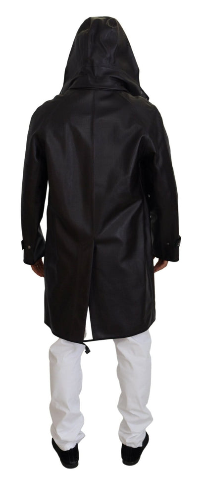 Dolce & Gabbana Black Trench Hooded Parka Cotton Jacket - Le schmidt