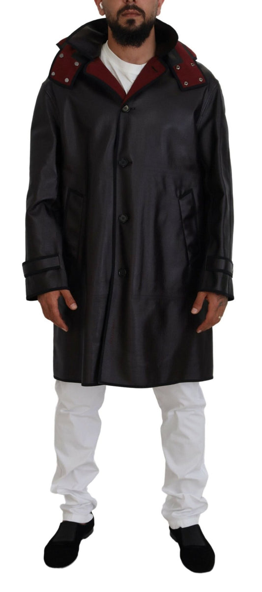 Dolce & Gabbana Black Trench Hooded Parka Cotton Jacket - Le schmidt