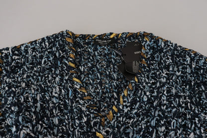 Dolce & Gabbana Blue Button Cardigan Fatto A Mano Sweater - Le schmidt