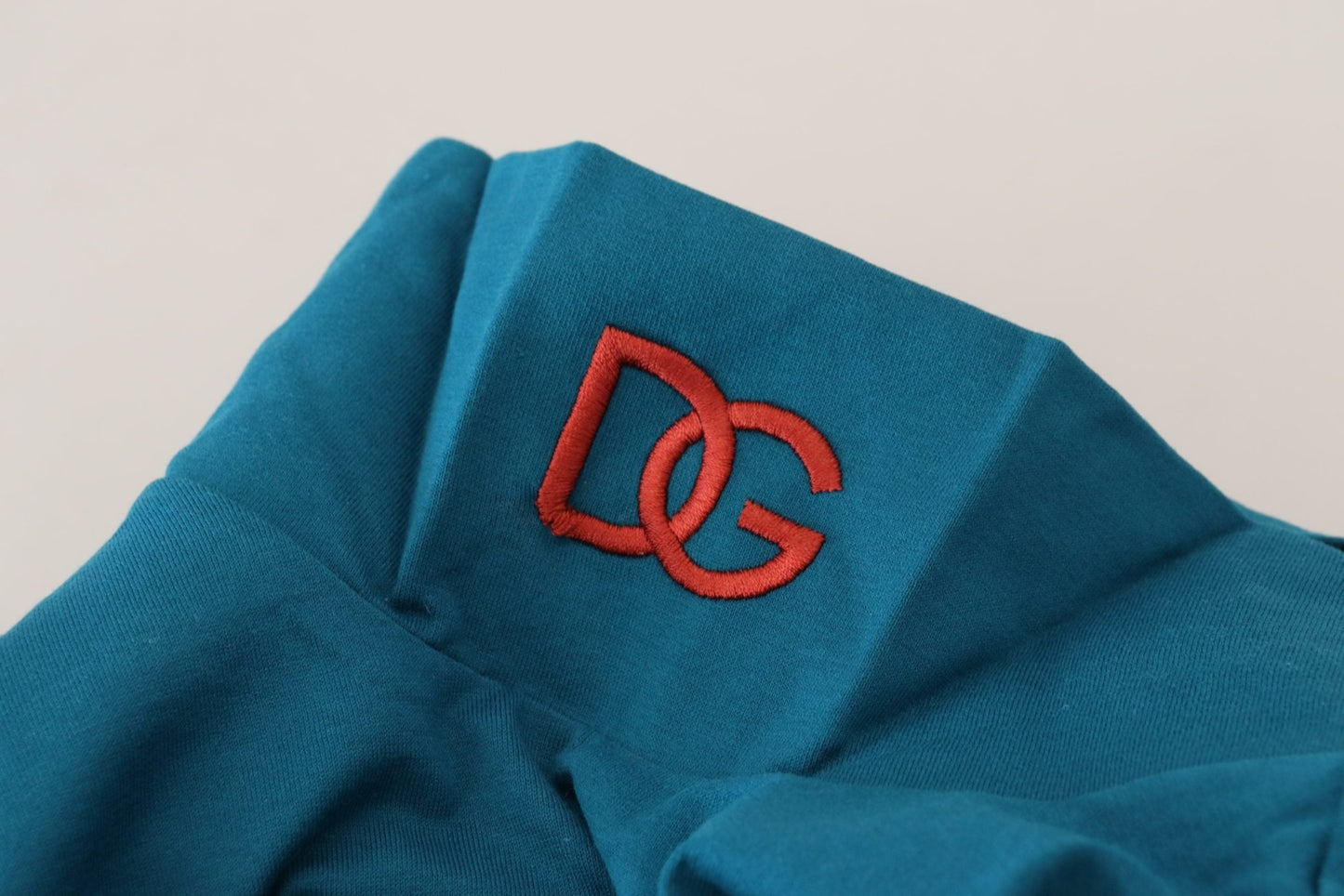 Dolce & Gabbana Blue Cotton Collared Slim Pullover Sweater - Le schmidt