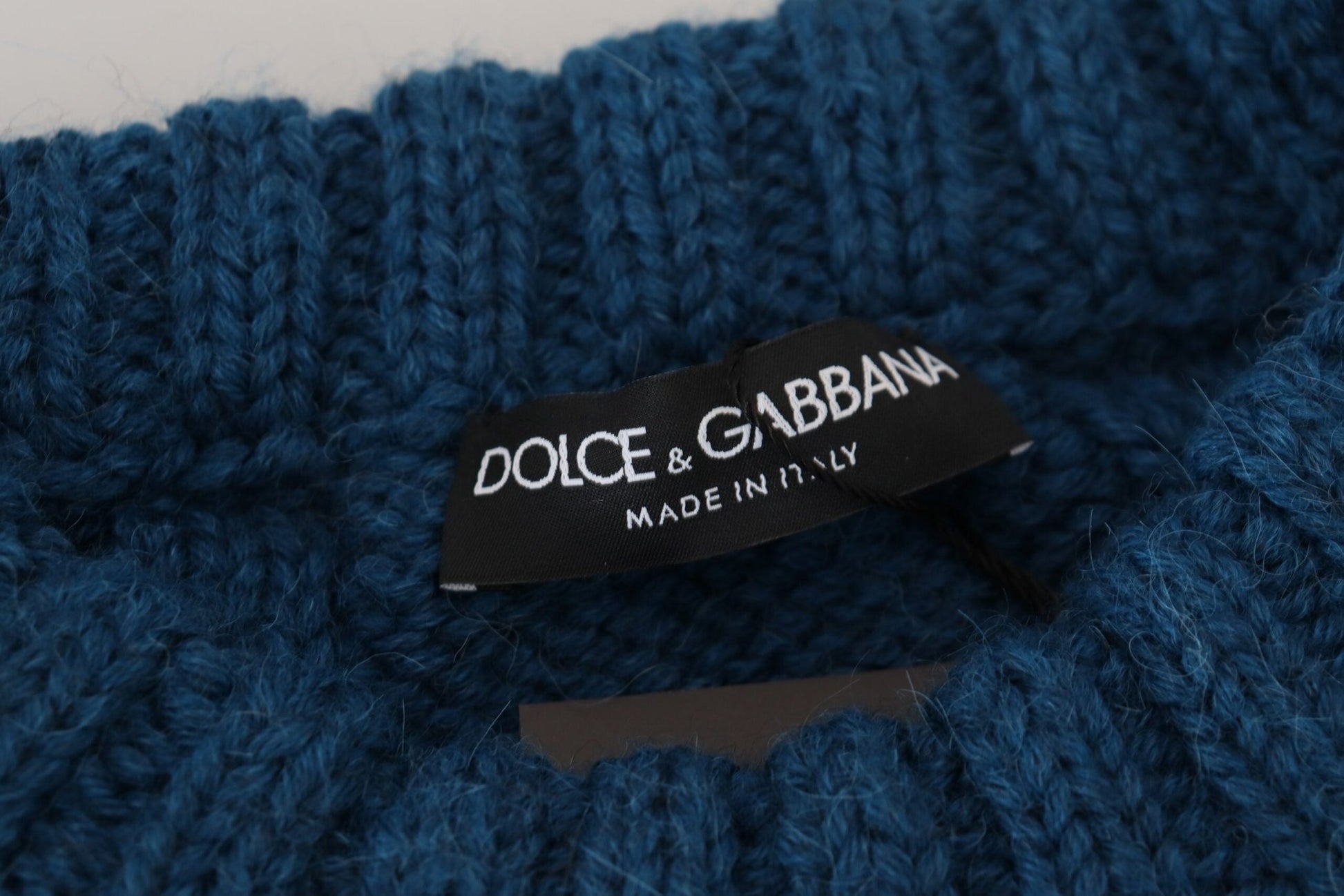 Dolce & Gabbana Blue Knitted Wool Alpaca Pullover Sweater - Le schmidt