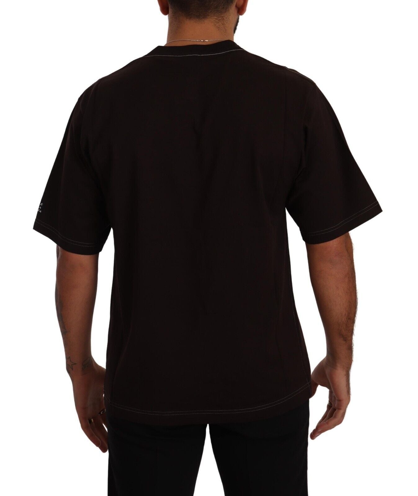 Dolce & Gabbana Bordeaux Cotton L - Amore Print Crewneck T-shirt - Le schmidt