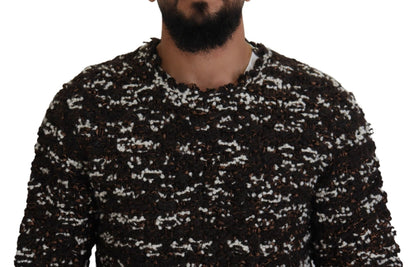 Dolce & Gabbana Brown Knitted Wool Fatto A Mano Sweater - Le schmidt