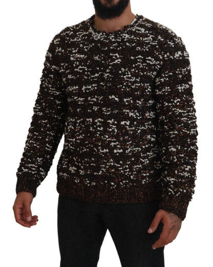 Dolce & Gabbana Brown Knitted Wool Fatto A Mano Sweater - Le schmidt