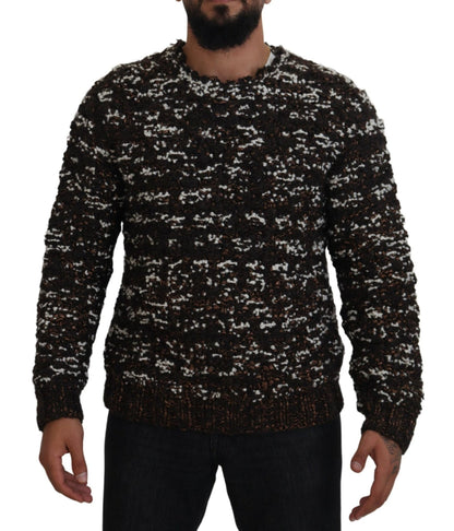 Dolce & Gabbana Brown Knitted Wool Fatto A Mano Sweater - Le schmidt