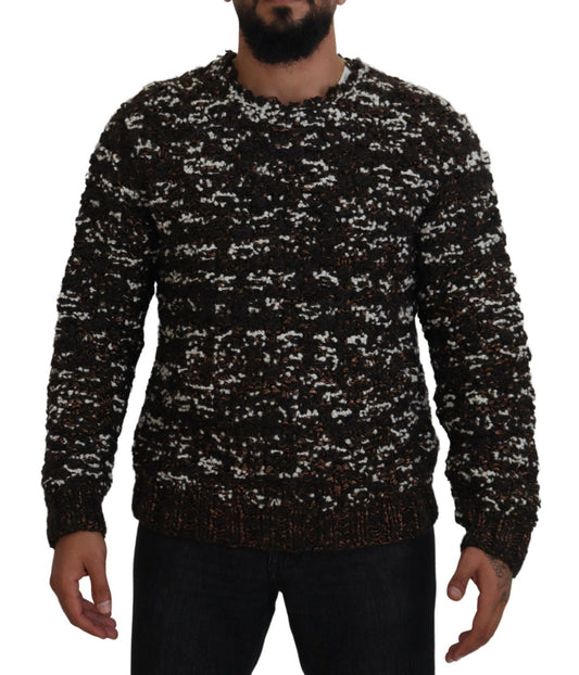 Dolce & Gabbana Brown Knitted Wool Fatto A Mano Sweater - Le schmidt
