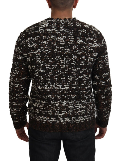 Dolce & Gabbana Brown Knitted Wool Fatto A Mano Sweater - Le schmidt