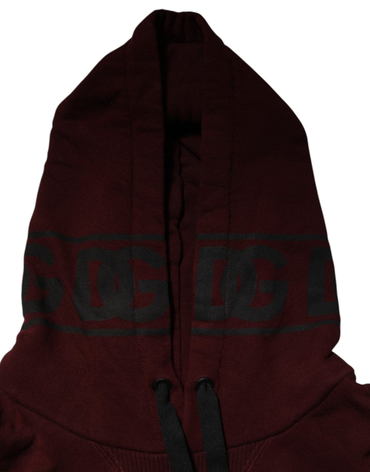 Dolce & Gabbana Burgundy Cotton Plaid Lined Men Hoodie Sweater - Le schmidt