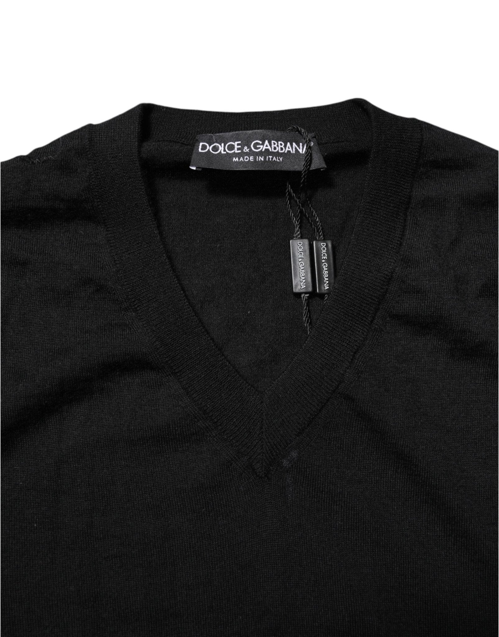 Dolce & Gabbana Dark Gray Embroidered Logo Pullover Sweater - Le schmidt
