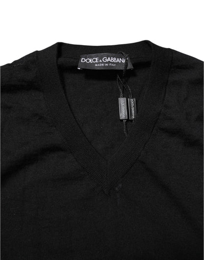 Dolce & Gabbana Dark Gray Embroidered Logo Pullover Sweater - Le schmidt