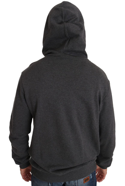 Dolce & Gabbana Gray Hooded Red Crystal Heart Gun Sweater - Le schmidt