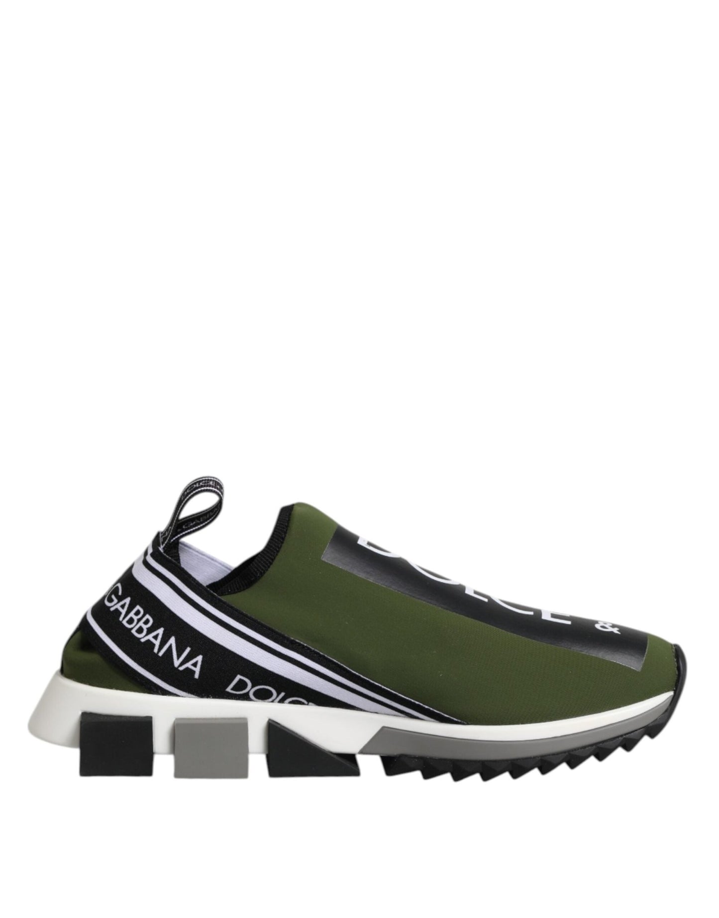 Dolce & Gabbana Green Black Slip On Sorrento Sneakers Shoes - Le schmidt