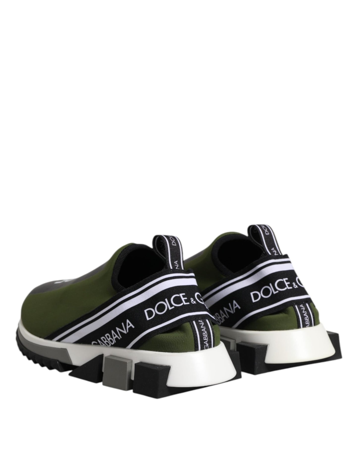 Dolce & Gabbana Green Black Slip On Sorrento Sneakers Shoes - Le schmidt