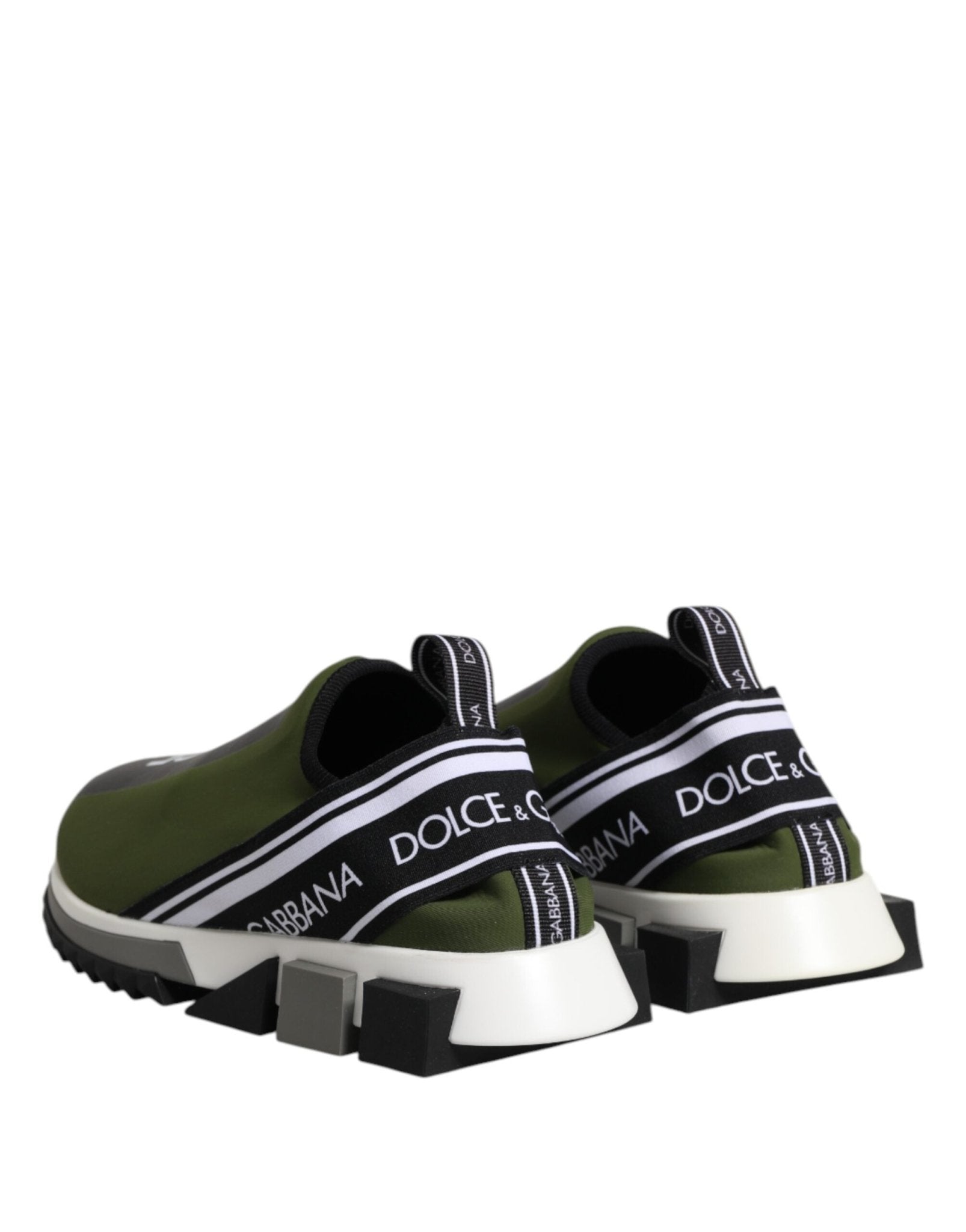 Dolce & Gabbana Green Black Slip On Sorrento Sneakers Shoes - Le schmidt