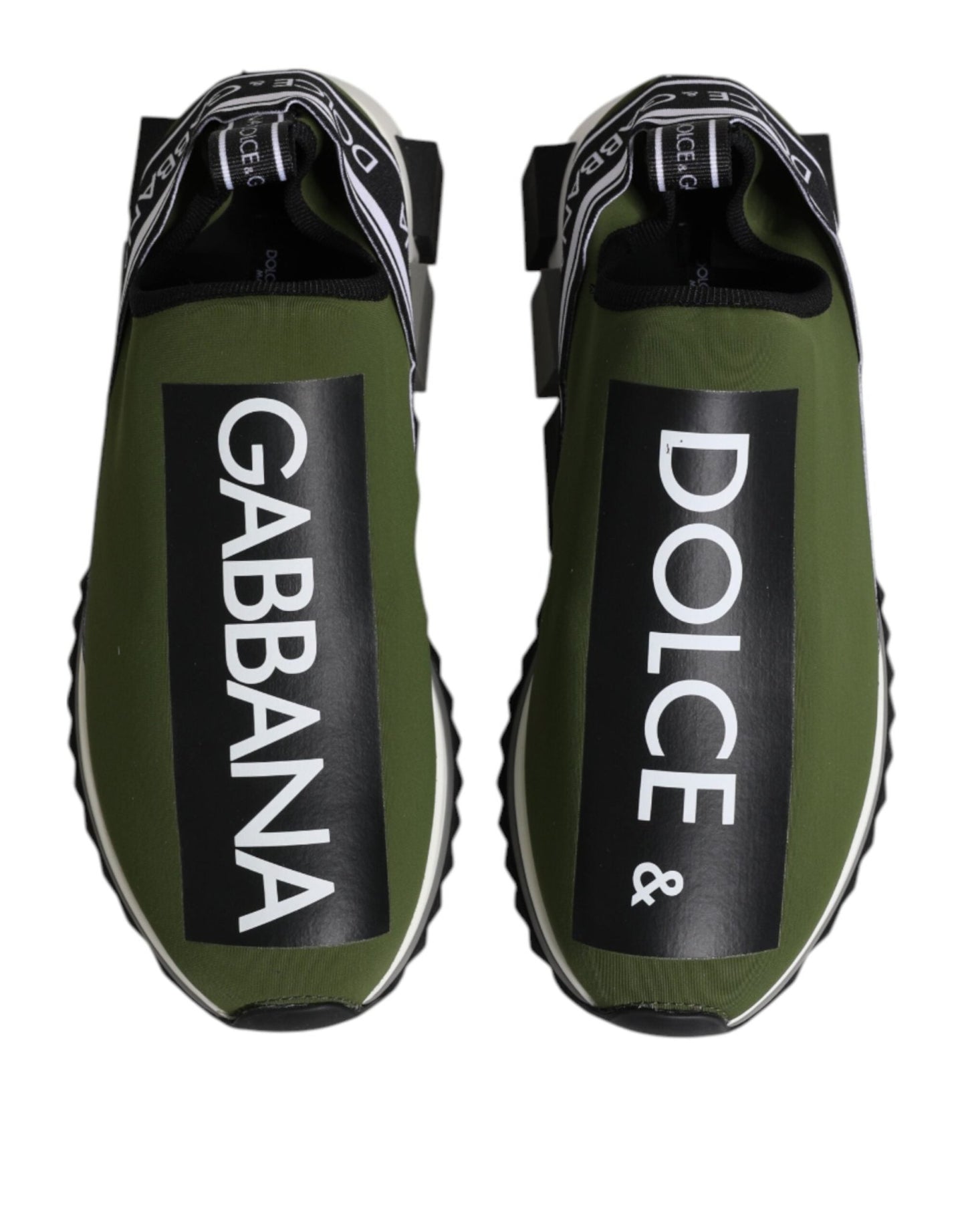 Dolce & Gabbana Green Black Slip On Sorrento Sneakers Shoes - Le schmidt