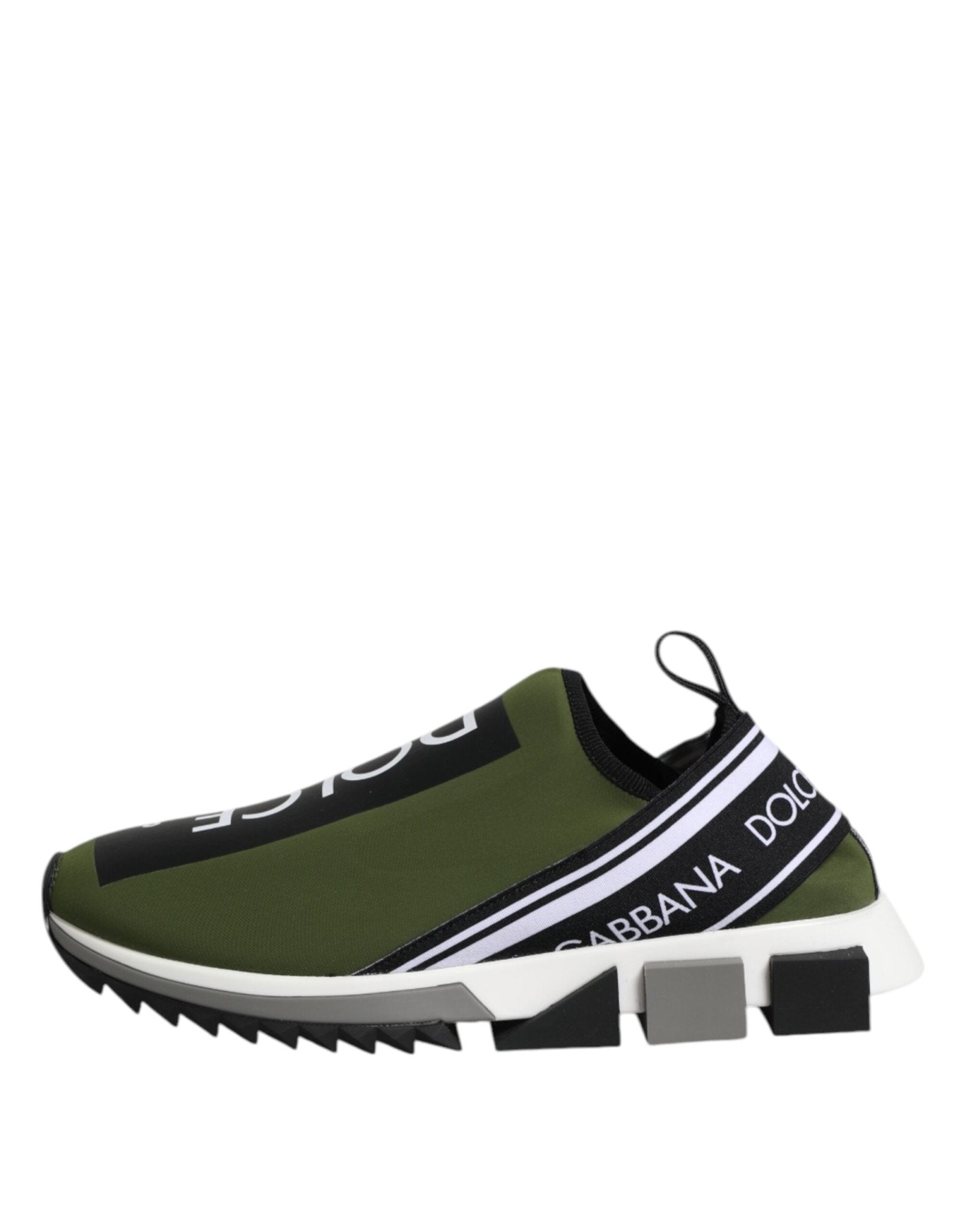 Dolce & Gabbana Green Black Slip On Sorrento Sneakers Shoes - Le schmidt