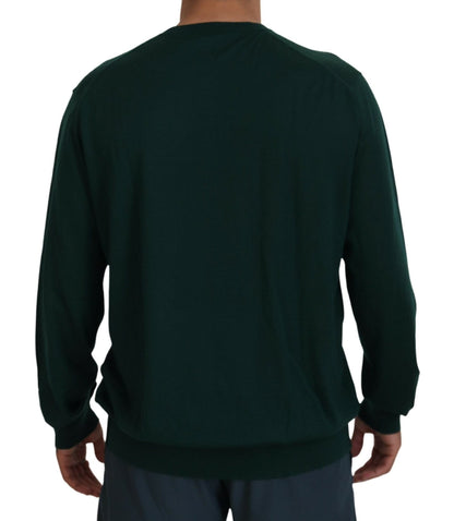 Dolce & Gabbana Green Cashmere V - neck Pullover Sweater - Le schmidt