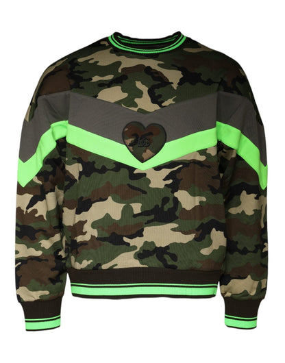 Dolce & Gabbana Multicolor Camouflage Sweatshirt Sweater - Le schmidt